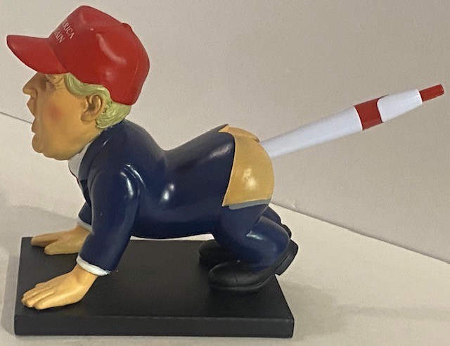 The Original Dump-a-Trump Pen Holder – Funny Donald White Elephant Gift – No Box