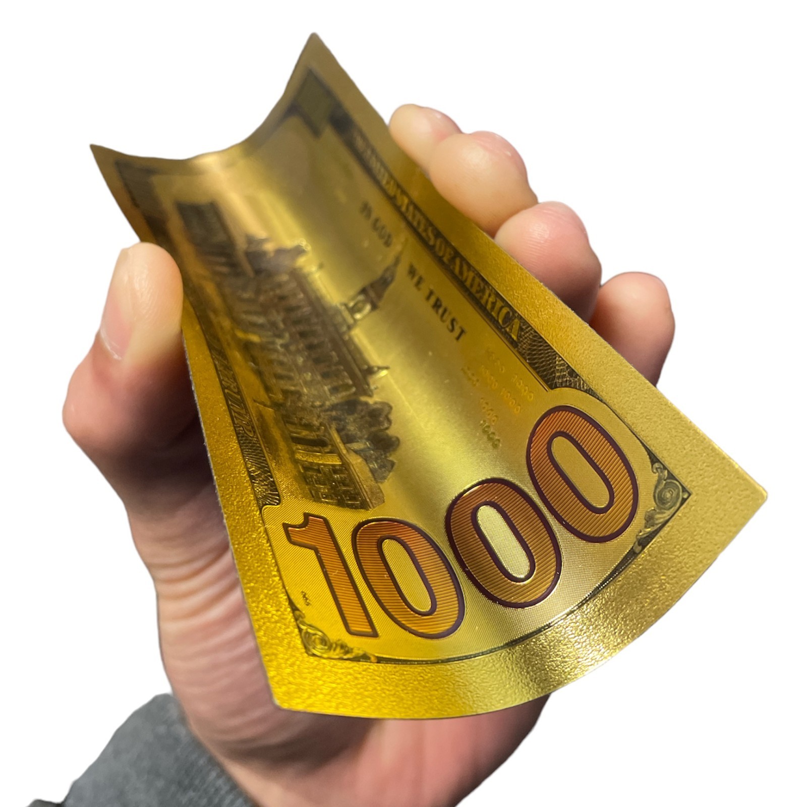 10 Pack 2024 President Donald Trump $1000 Gold Dollar Bills Funny Money Maga