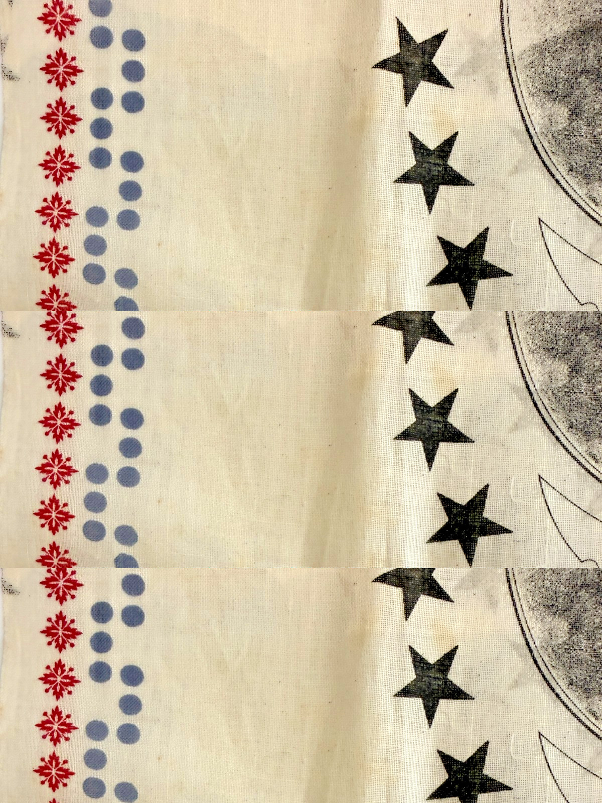1888 Benjamin Harrison Levi P Morton Campaign Handkerchief Protection Industries