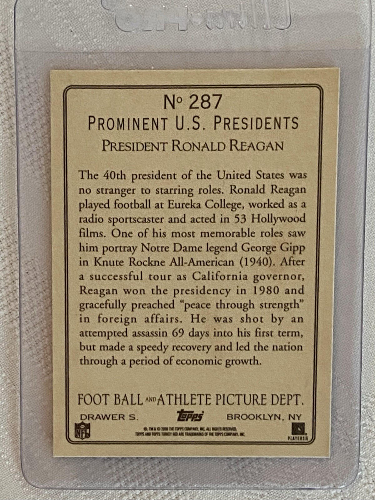 Lot of 9 President Ronald Reagan Collectible Novelty Baseball Cards! Mint Cond.