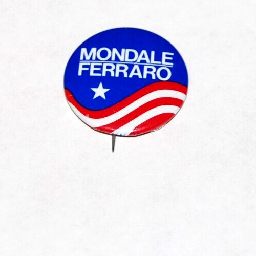 1984 WALTER MONDALE GERALDINE FERRARO 1.5″ campaign pin pinback button president