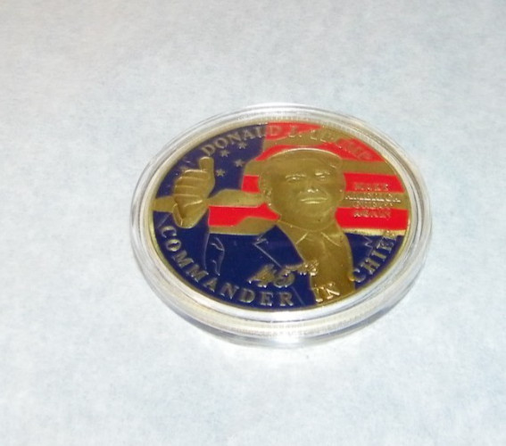 Donald Trump Commander & Cheif Presidential Seal Gold Tone Token MAGA Coin