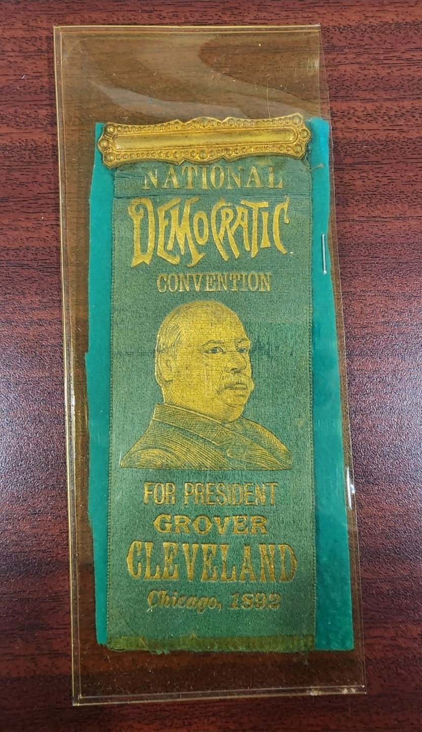 1892 Democratic National Convention Ribbon, Grover Cleveland