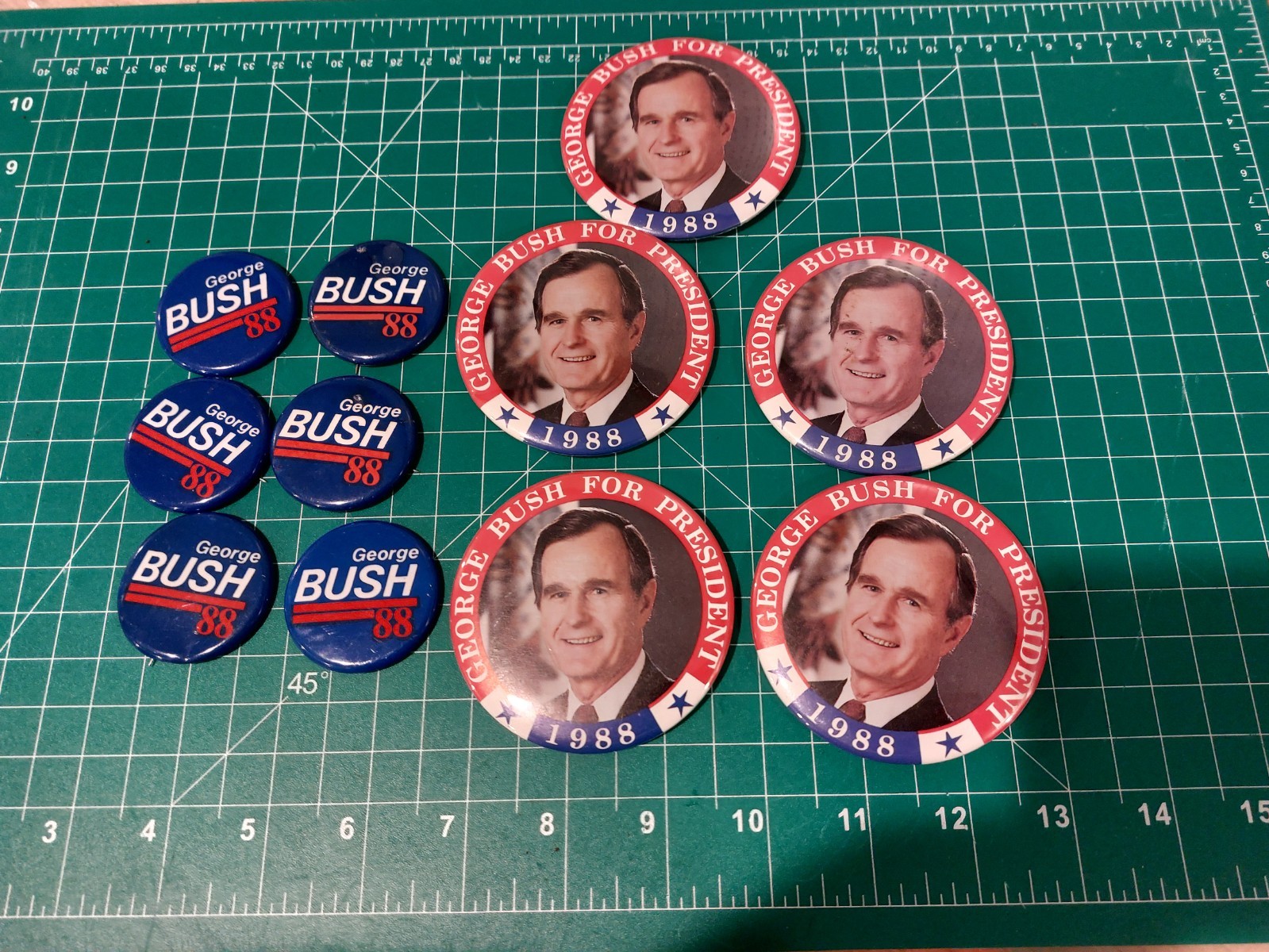 Political Pin Lot of 11 George Bush 1988 Button President
