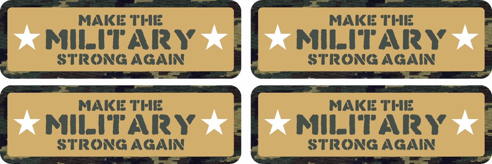 4PCS* HELMET TRUMP STICKER MAKE MILITARY STRONG DECAL BUMPER ELECTION POLITICAL