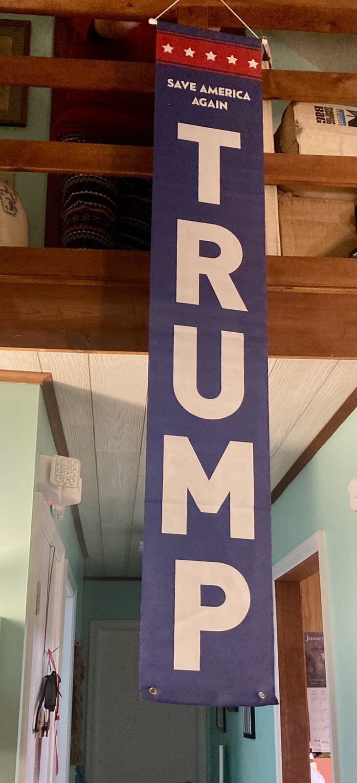 NEW!! 6ft Trump 2024 Save America Again Banner. USA Fence Decor MAGA Sign Home.
