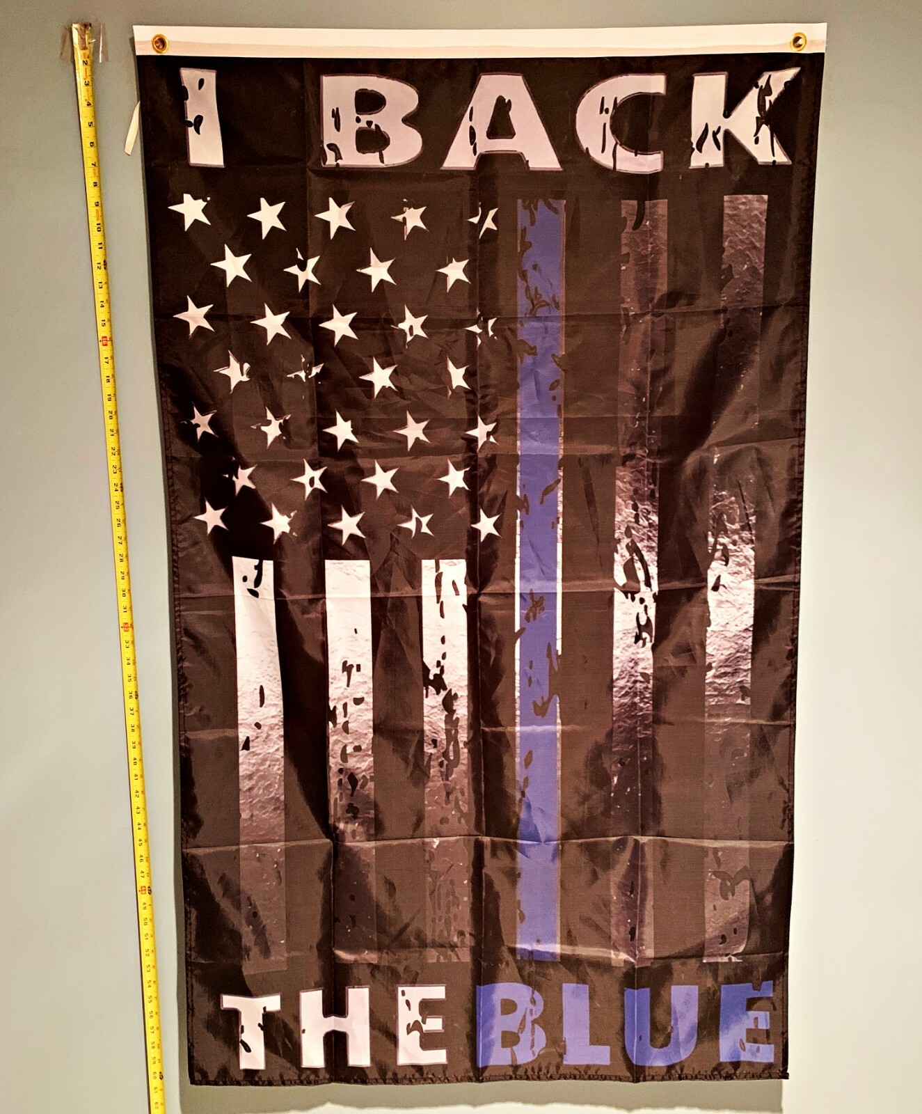 TRUMP FLAG *FREE SHIP USA SELLER! I Back The Blue Lives Donald Sign Poster 3×5′