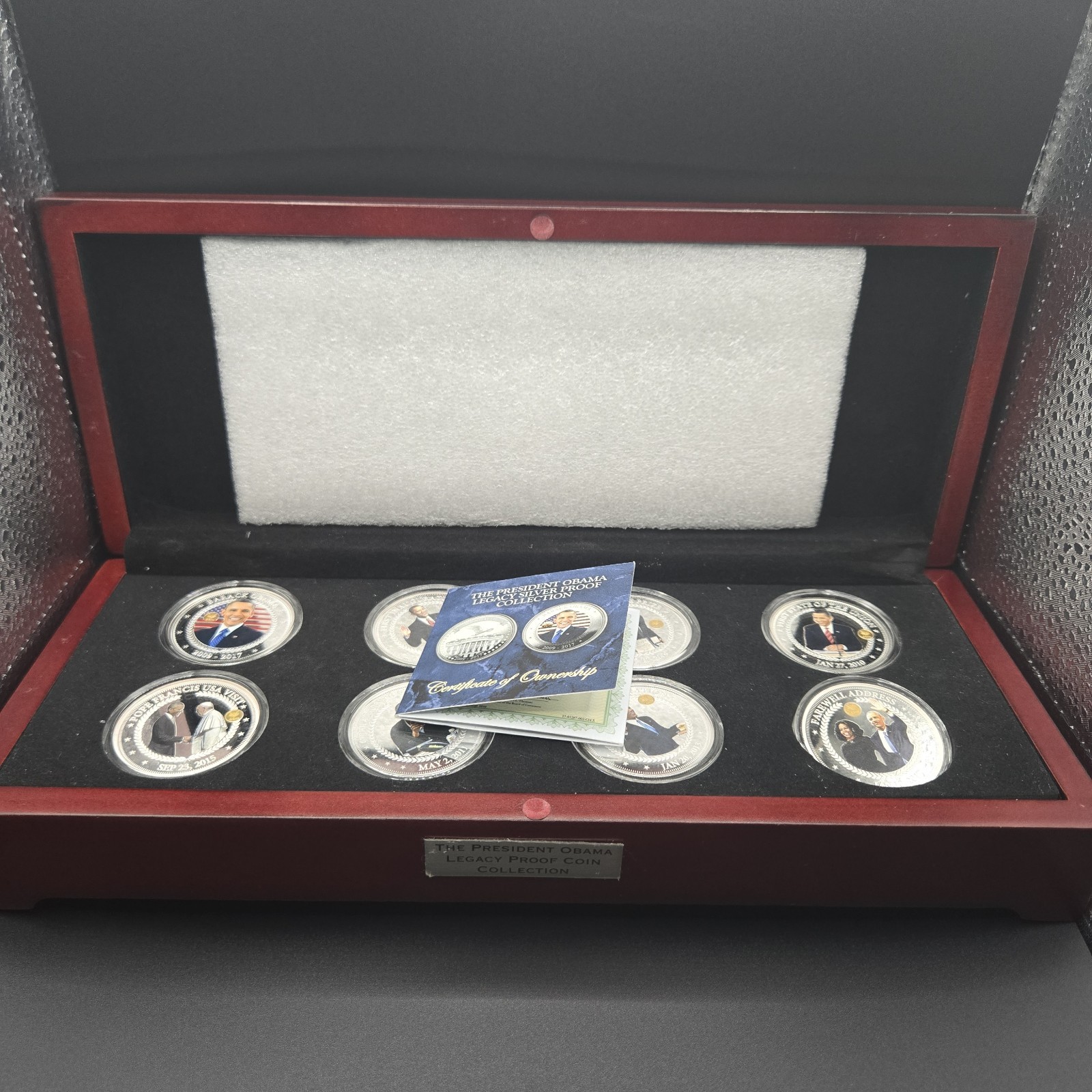 The President Obama Legacy Proof Coin Collection 2017, Plated In 99.9% Silver!