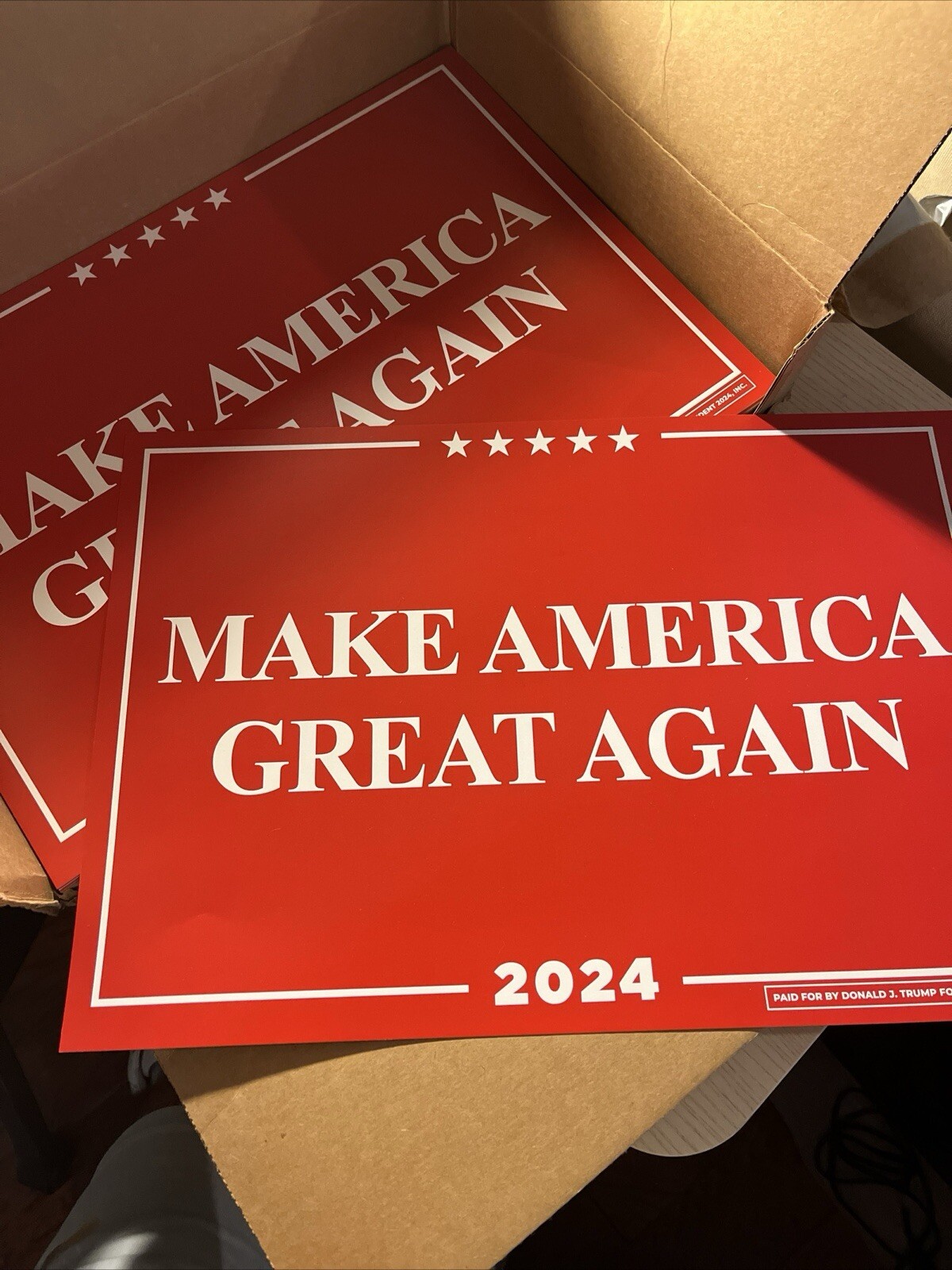 *INAUG SALE* Mix/Match any 2x Trump/Vance Official Campaign Placard Rally Signs