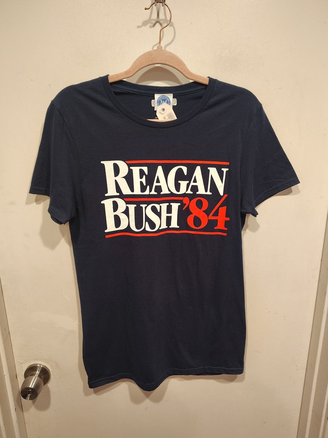 Ronald Reagan Presidential Library NWT Reagan Bush 1984 Election Tee Sz S Retro