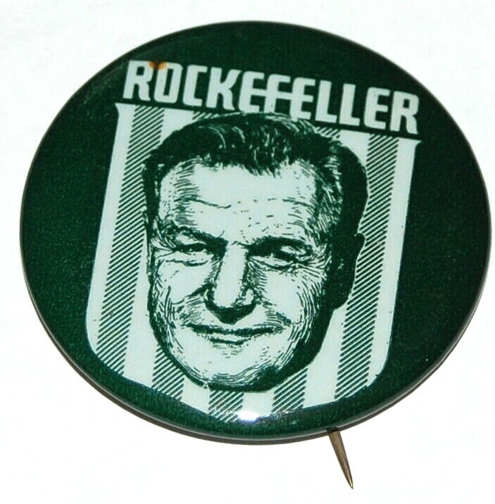 1964 NELSON ROCKEFELLER 2″ campaign pin pinback button political president