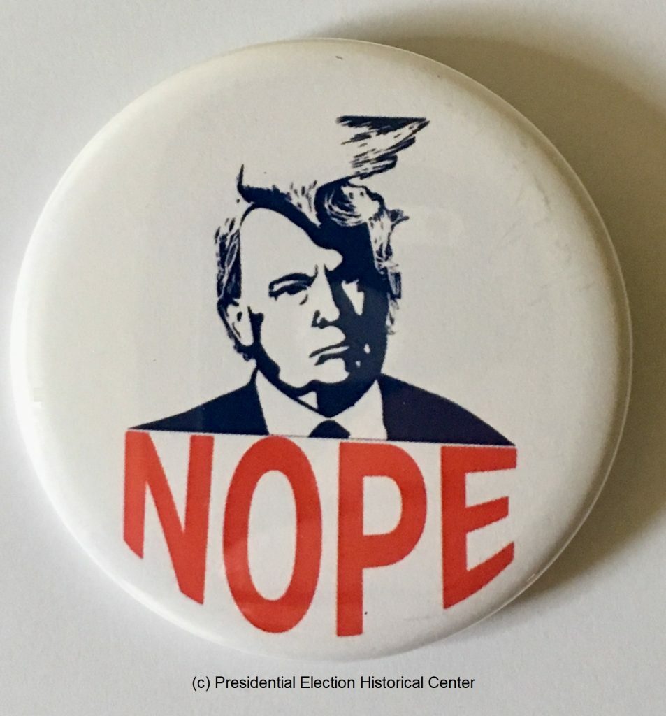 Anti Trump, No Trump 2024 Buttons – Set of 8 that measure 2.25 inches