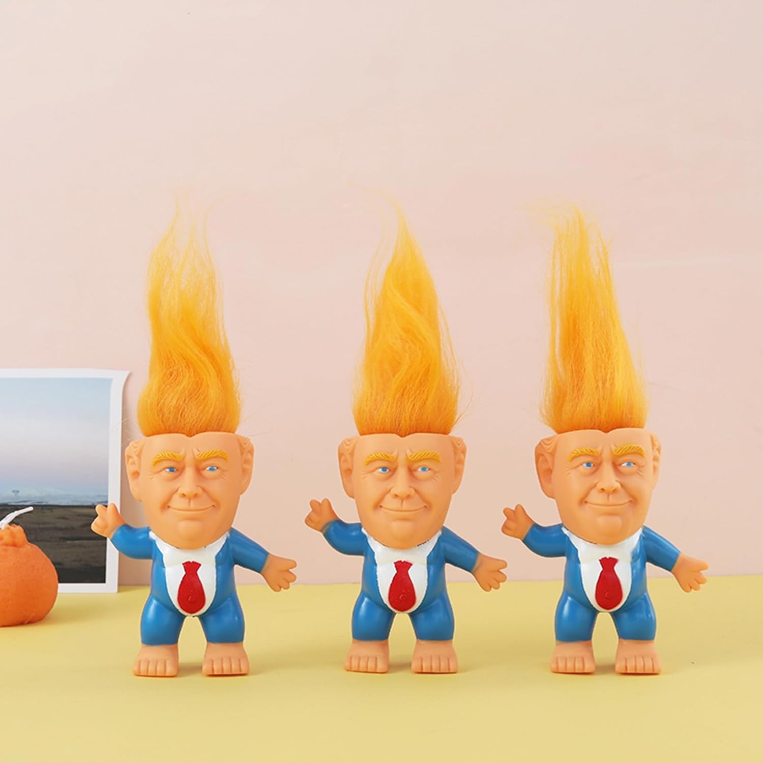 Donald Trump Toys Cute Rubber Troll Doll Toy Trump 2025 Take America Back, Troll