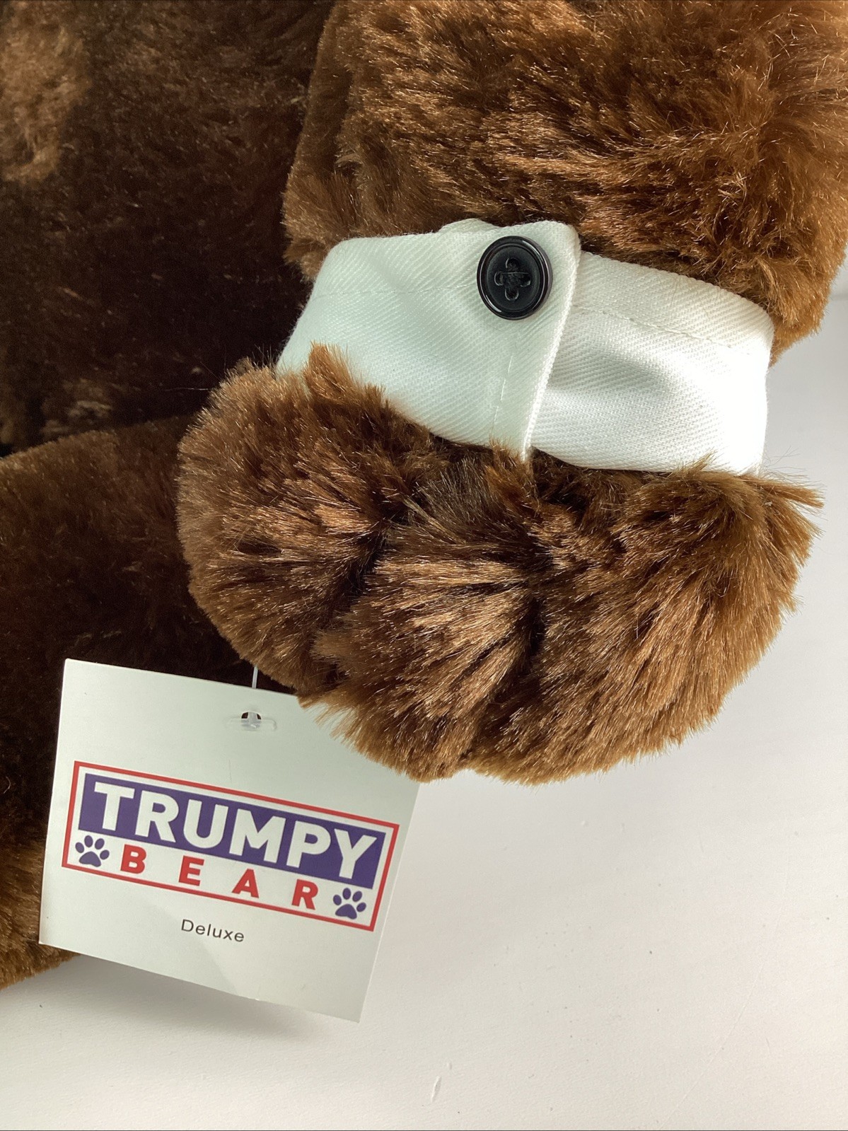 Trumpy Bear Deluxe Plush Trump Bear with Pack Away American Flag