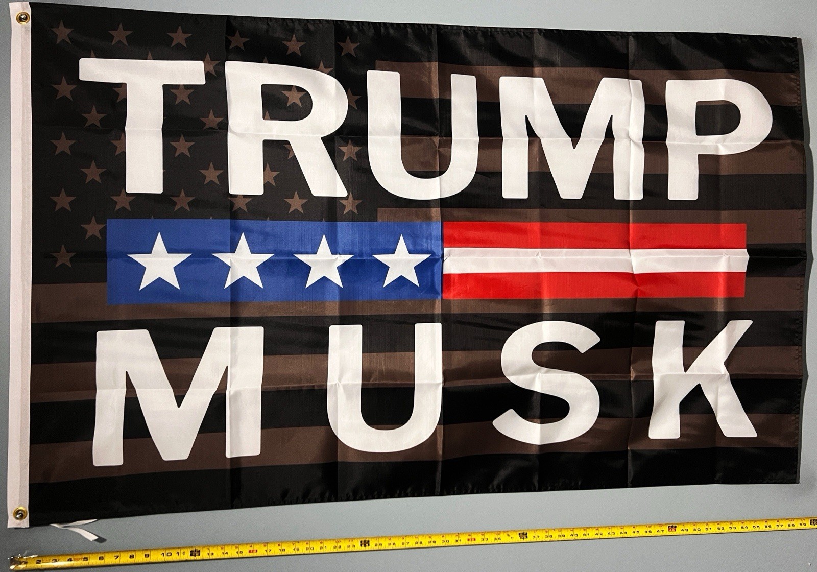 Donald Trump MAGA Elon Musk FLAG FREE USA SHIP Republican America USA Sign 3×5’