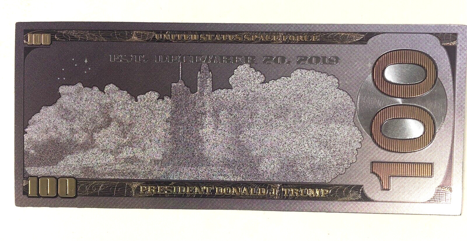 Collectible President Donald Trump Space Force United States Commemorative $100