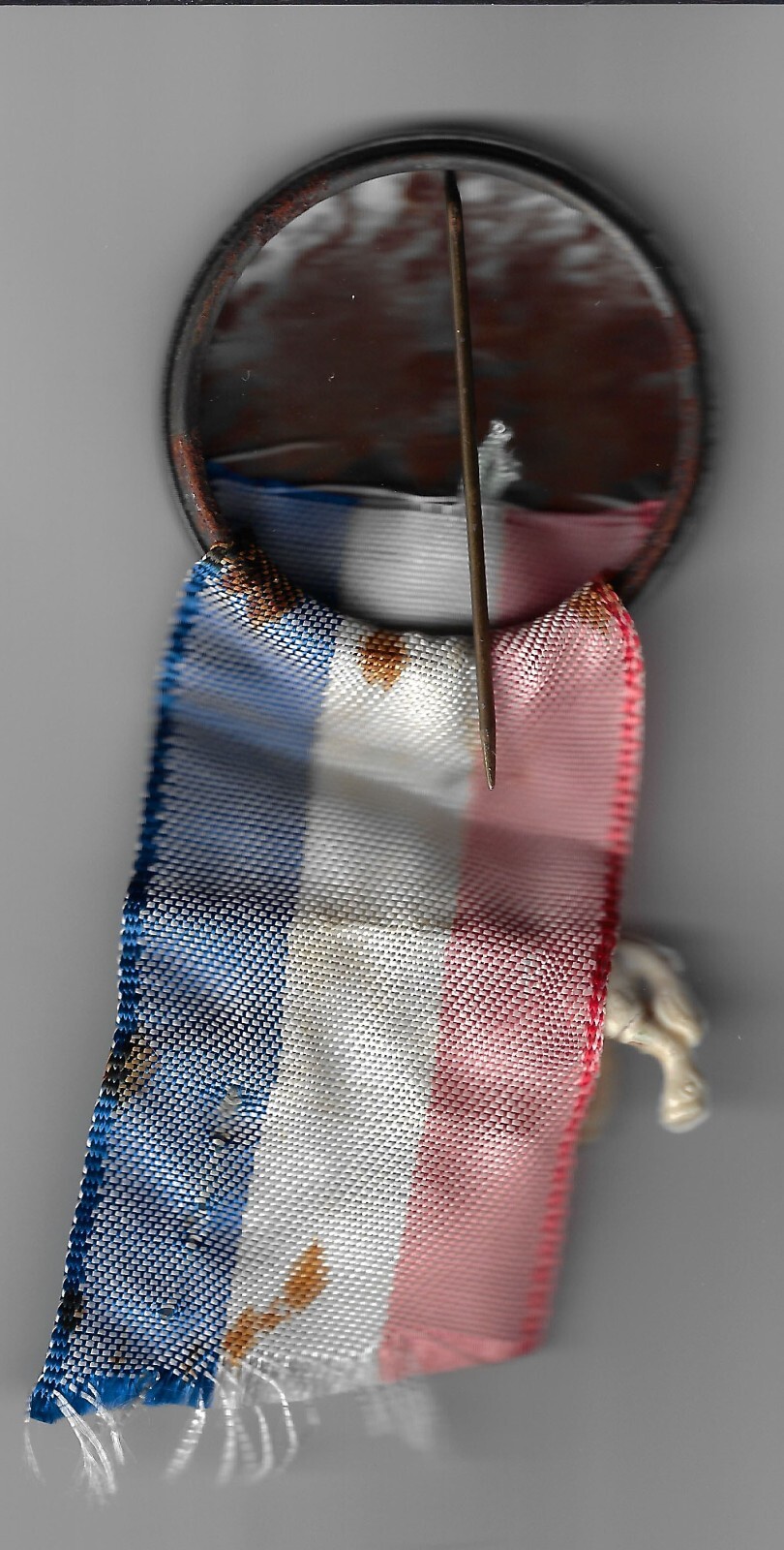Nice Size @ 1932 Franklin Roosevelt Prez Campaign Pin Plastic Donkey & Ribbon