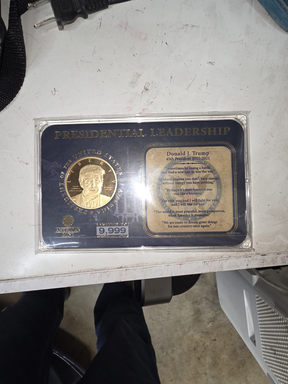 Donald J. Trump 45 President Gold Presidential Leadership Commemorative Limited