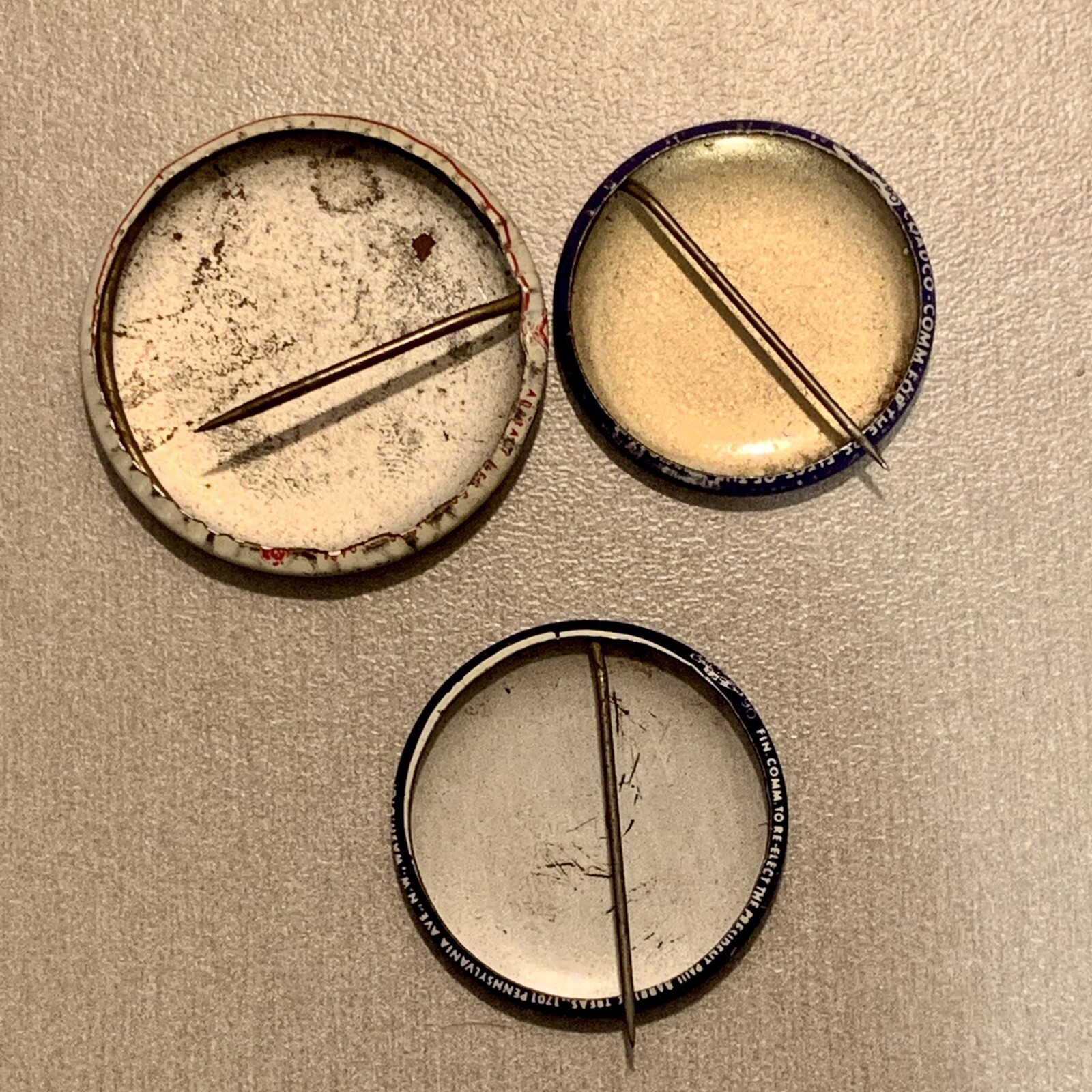 Set of 3 VTG 1960s-1970s Nixon Pinbacks 