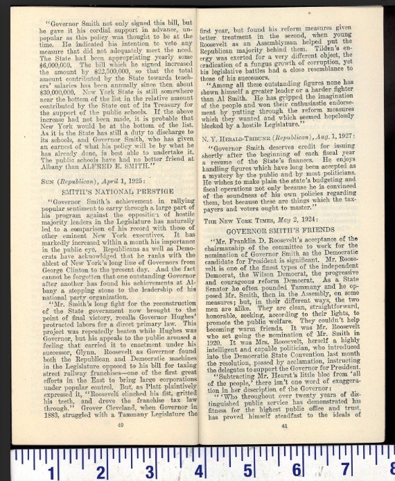 1928 WHAT EVERYBODY WANTS TO KNOW GOV ALFRED SMITH DEMOCRAT NOMINEE HOOVER NY