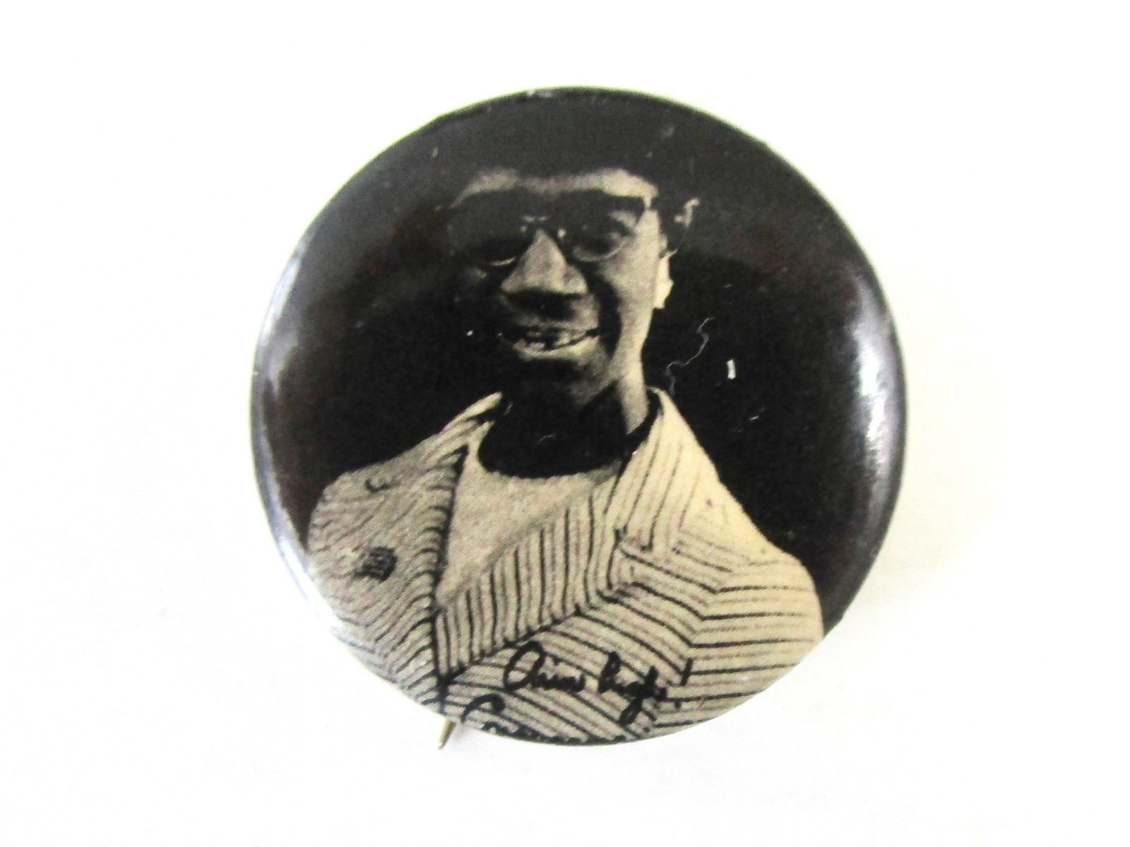 Shirley Chisholm Photo Campaign Button with Simulated Signature