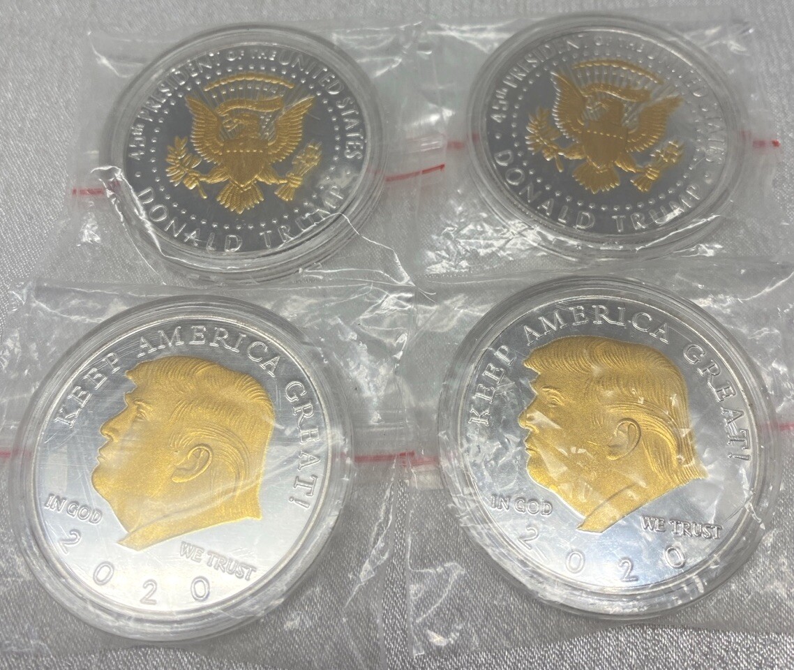 TRUMP 2020 KEEP AMERICA GREAT Coins 45th President MAGA DJT POTUS LOT OF 4