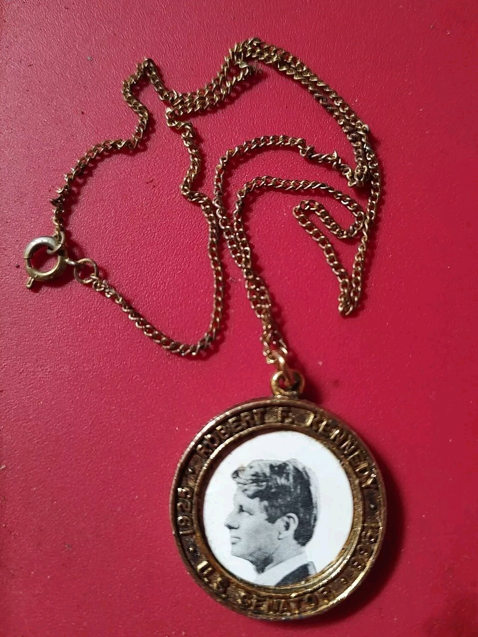 Vintage 1968 Robert Kennedy Pendant Necklace