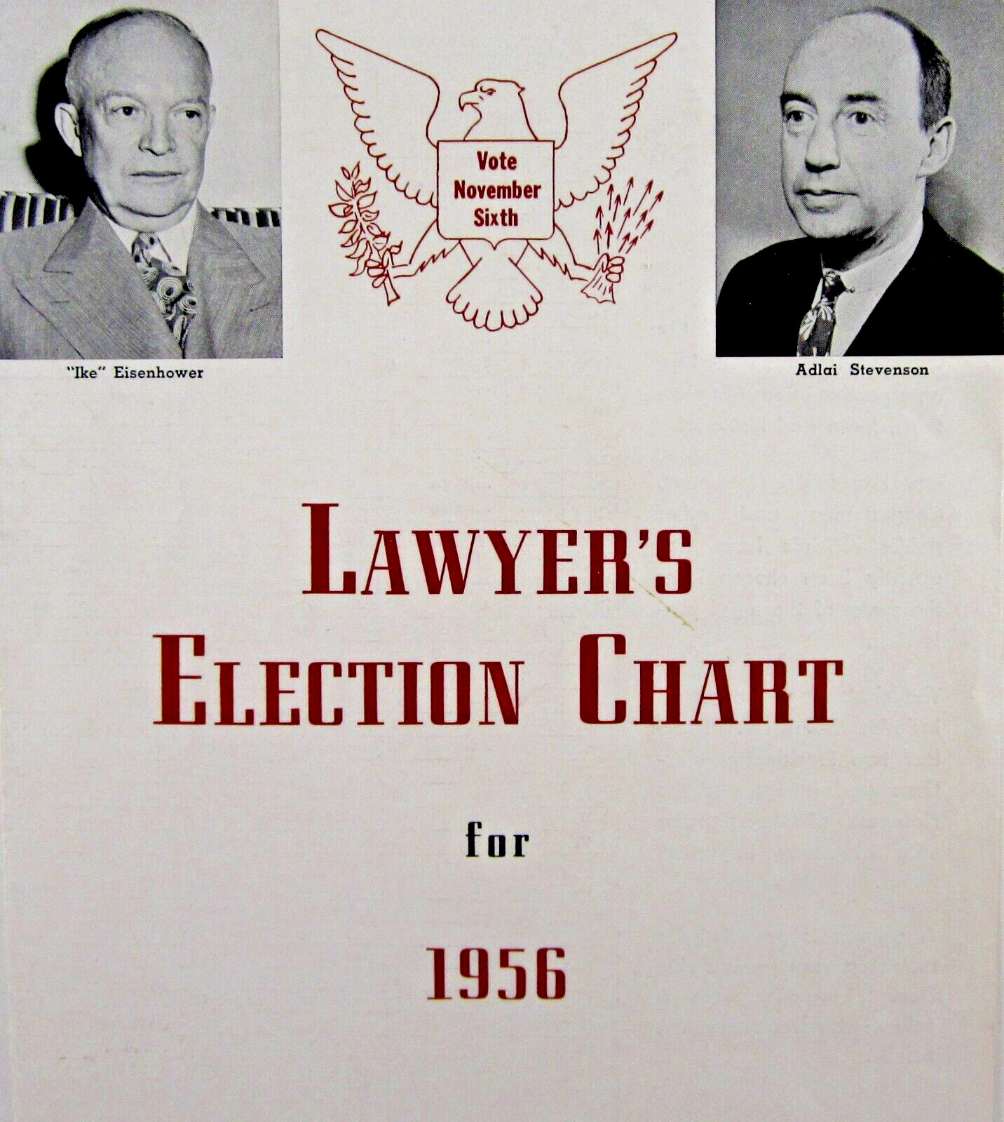 Eisenhower Adlai Stevenson Presidential Campaign Electoral College Lawyers 1956