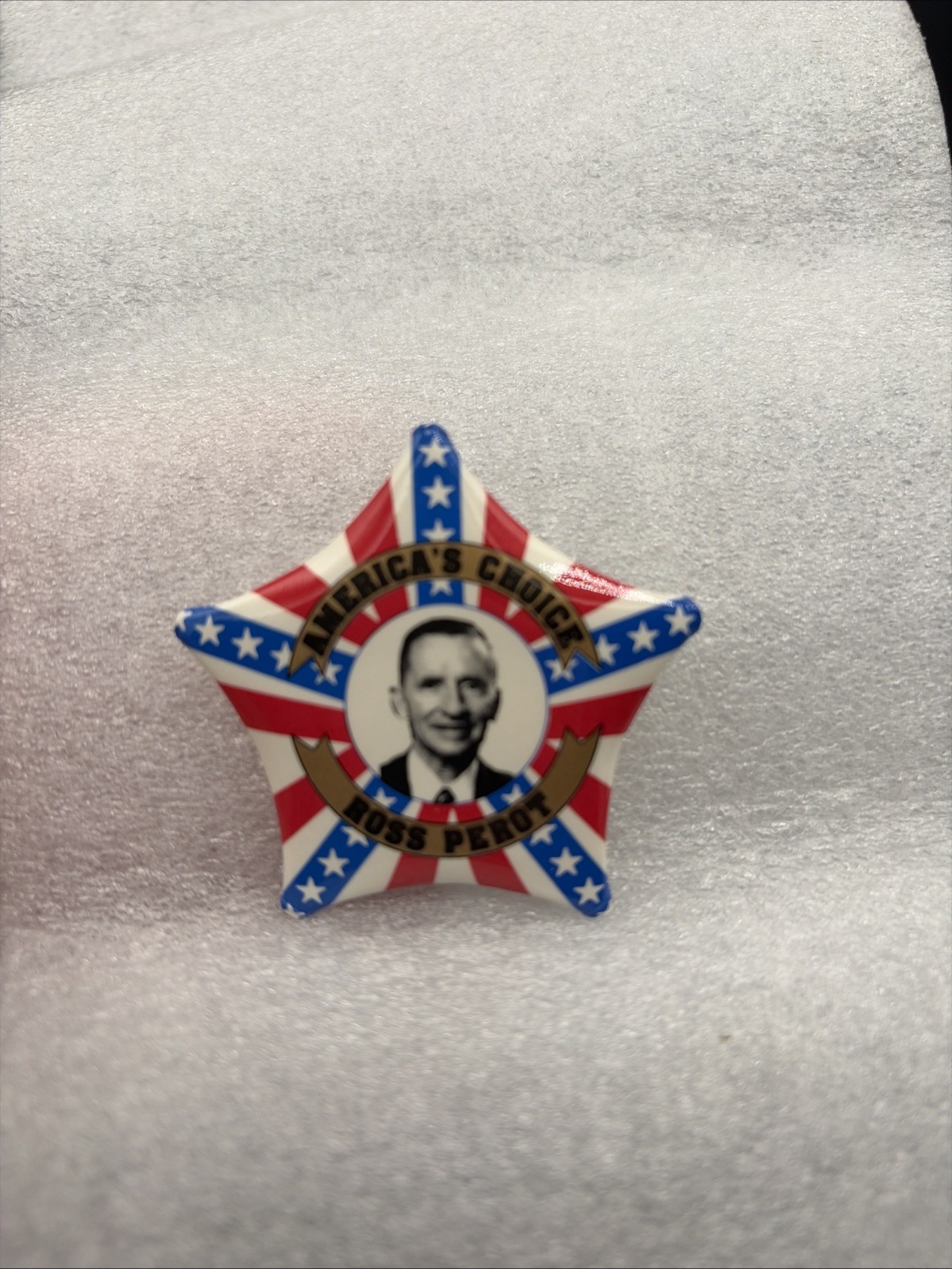 1992 Ross Perot For President Star Button America’s Choice Pin