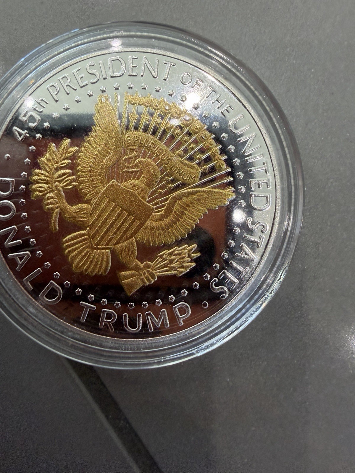 2 Commemorative Trump Coins Brilliant Uncirculated.