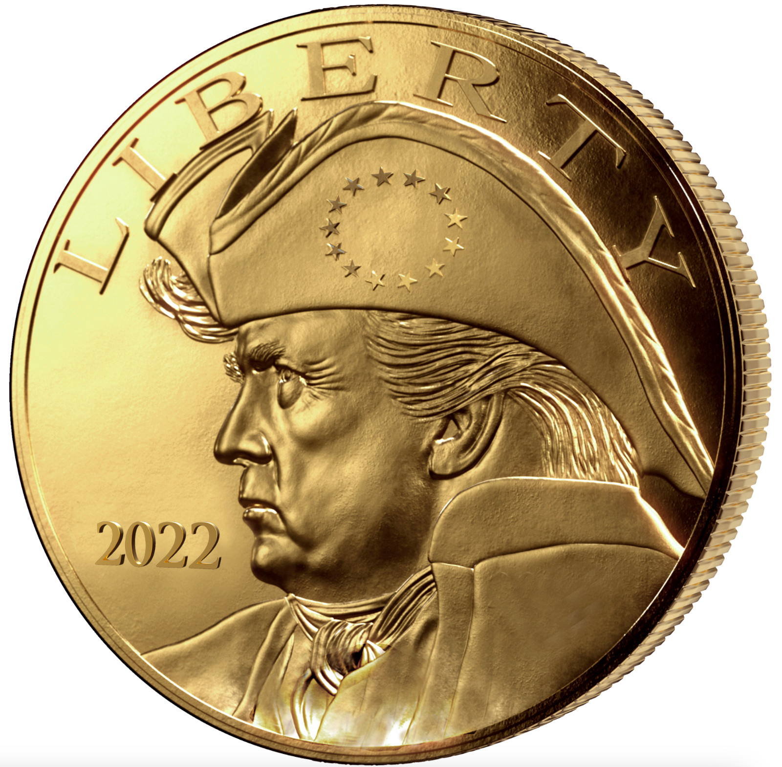 2022 Trump Patriot Gold Coin – US Capitol In Green Velvet Green Box