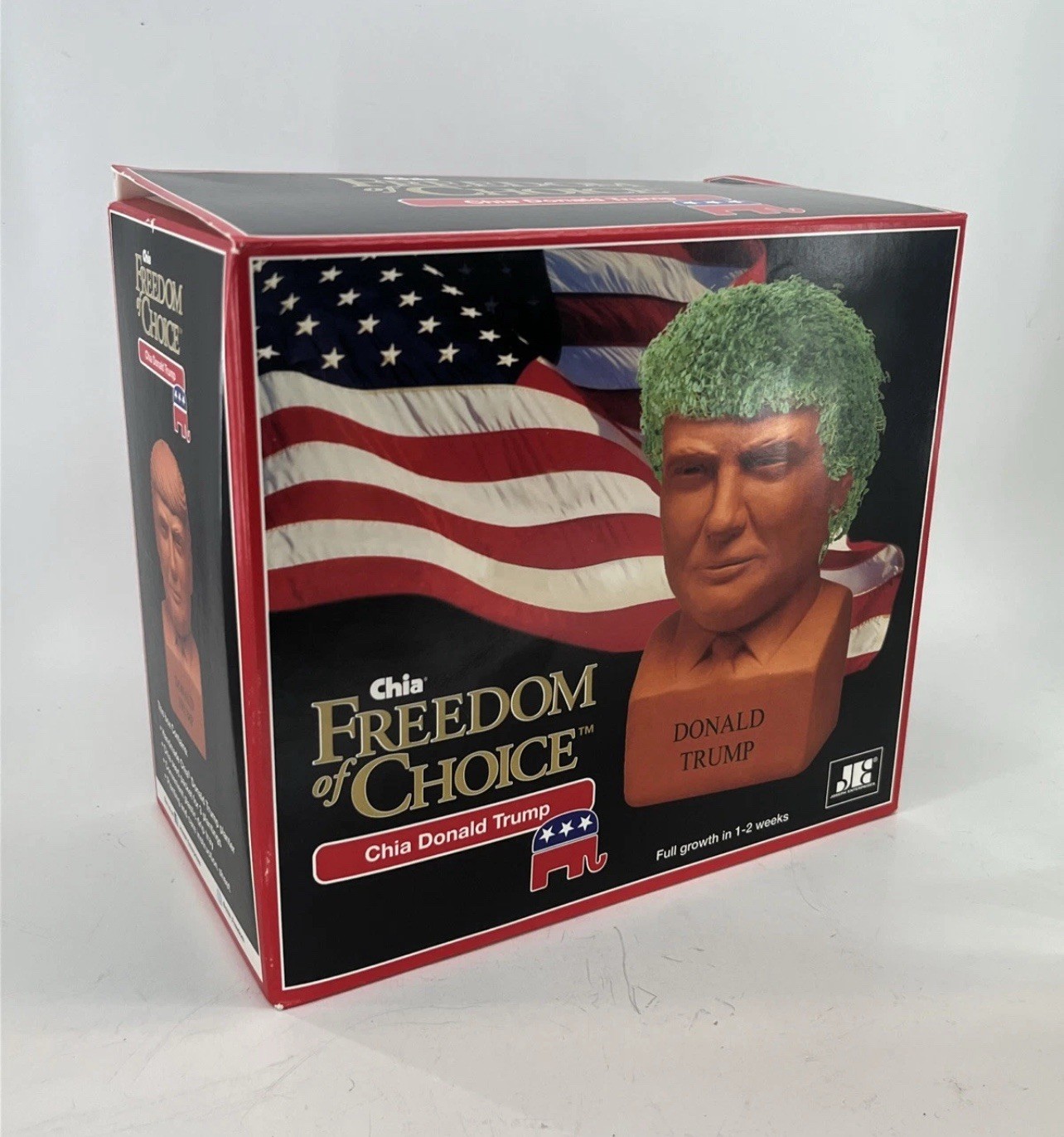 Donald Trump Chia Pet 2016 Freedom of Choice NEW IN BOX Handmade Pottery Planter