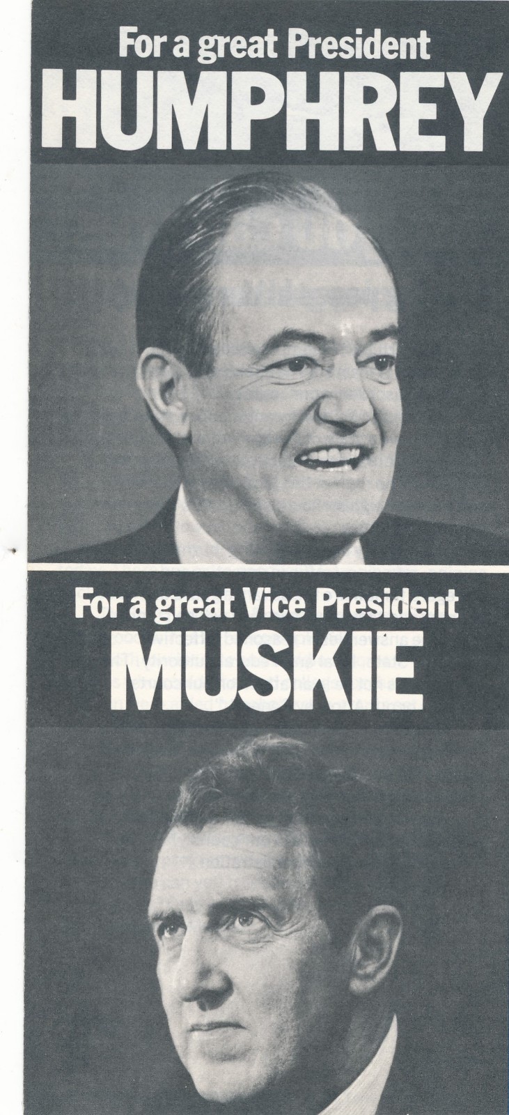 1968 Humphrey presidential Muskie VP brochure #127