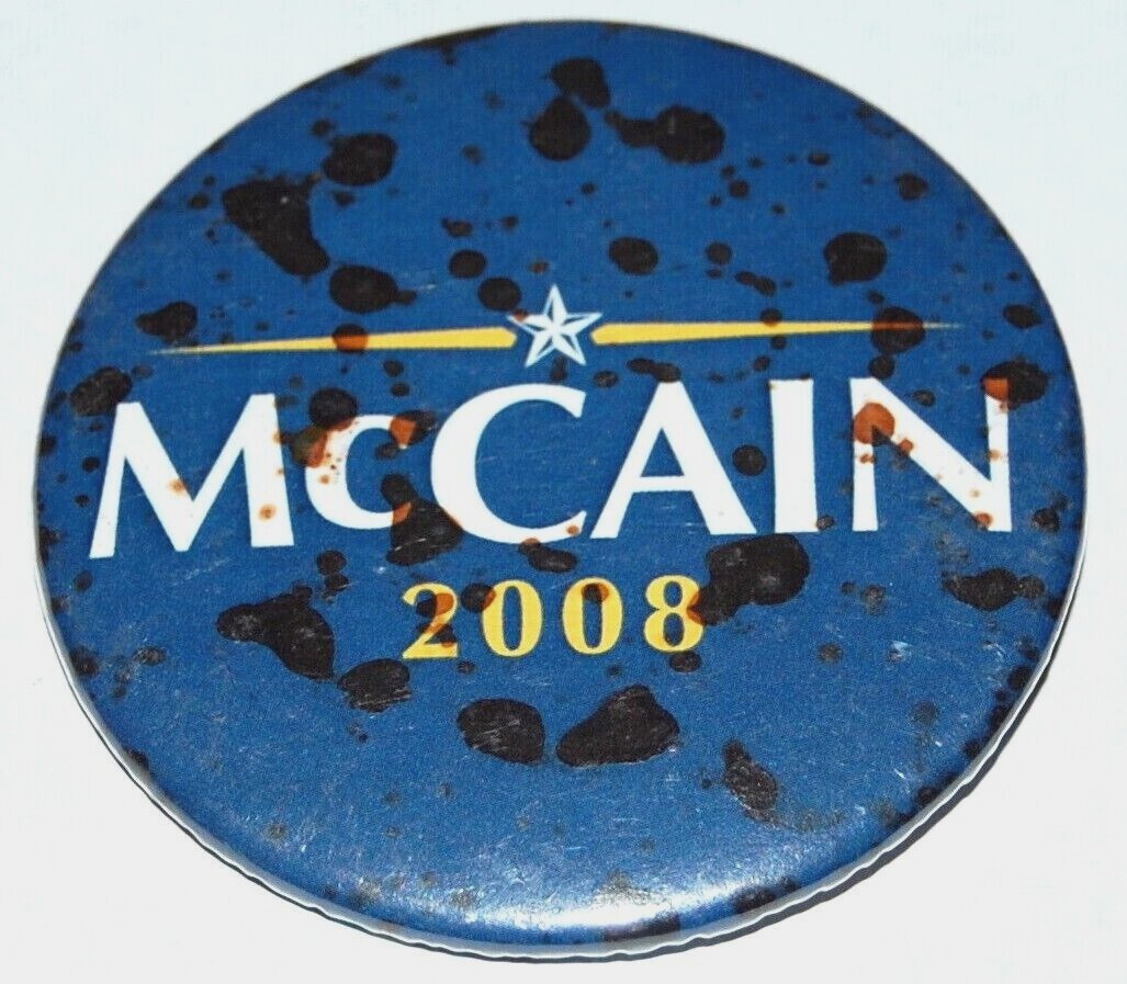 2008 JOHN MCCAIN campaign pin pinback button political sarah palin president