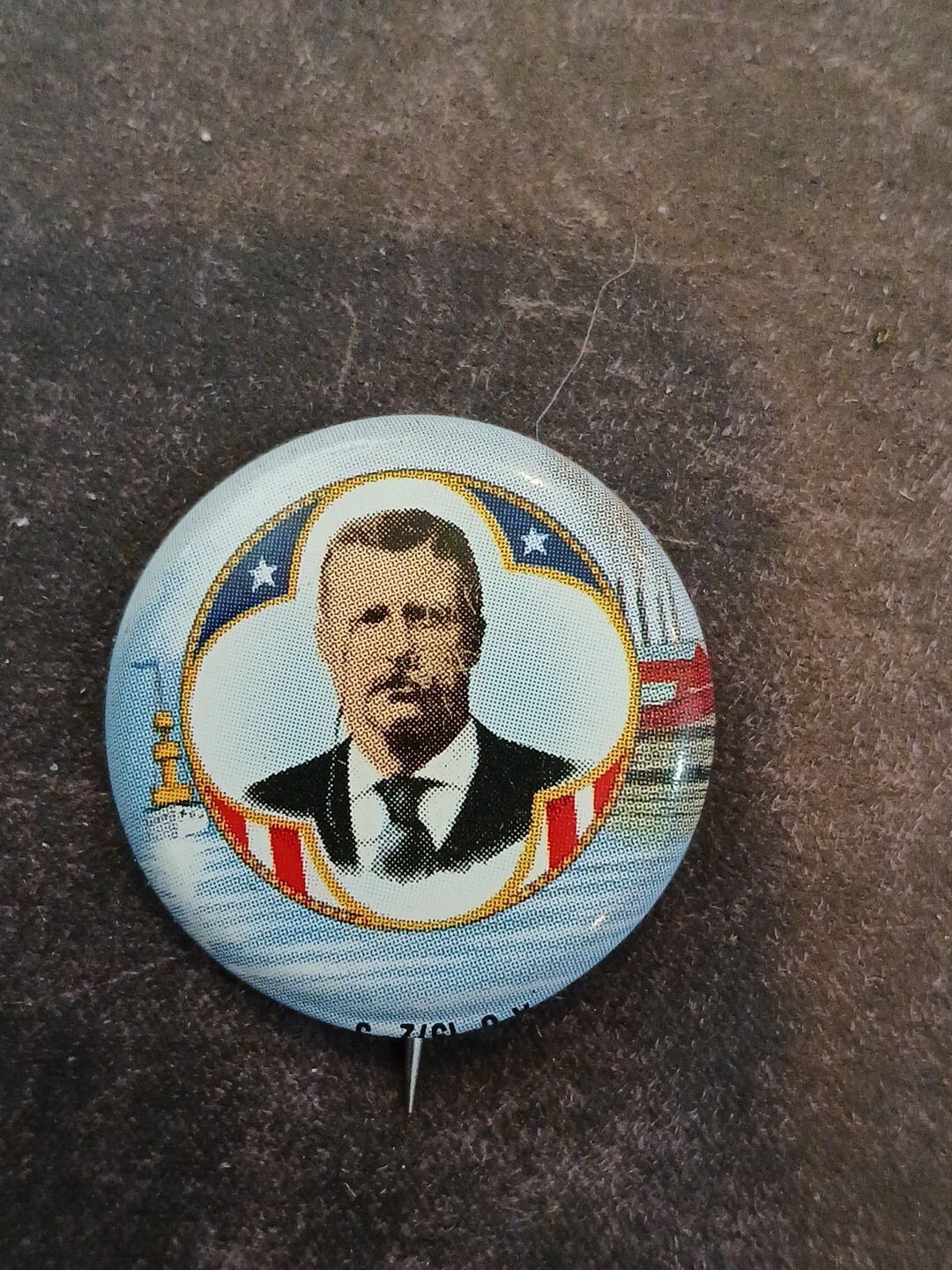 1904 FDR Roosevelt Repro BUTTON Pin Vintage Presidential Campaign A-O-1972-5