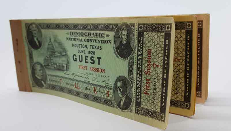 1928 Democratic National Convention TIcket Book Al Smith – RARE