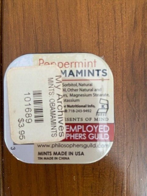 RARE Sealed OBAMA MINTS Metal Box Peppermints “YES WE CANdy” 2008 – WOW