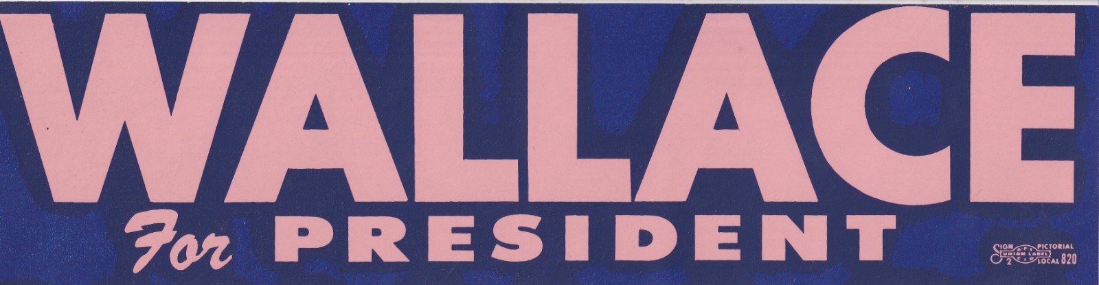 GEORGE WALLACE For President Vintage 1960s Bumper Sticker