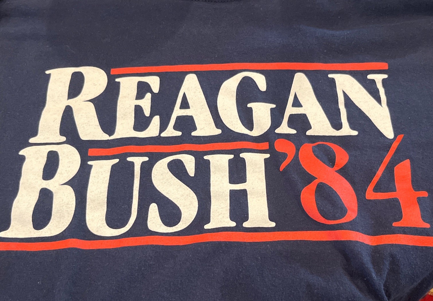 Retro Style Reagan Bush 1984 Election T-Shirt Size XL Heavy Cotton Nice!