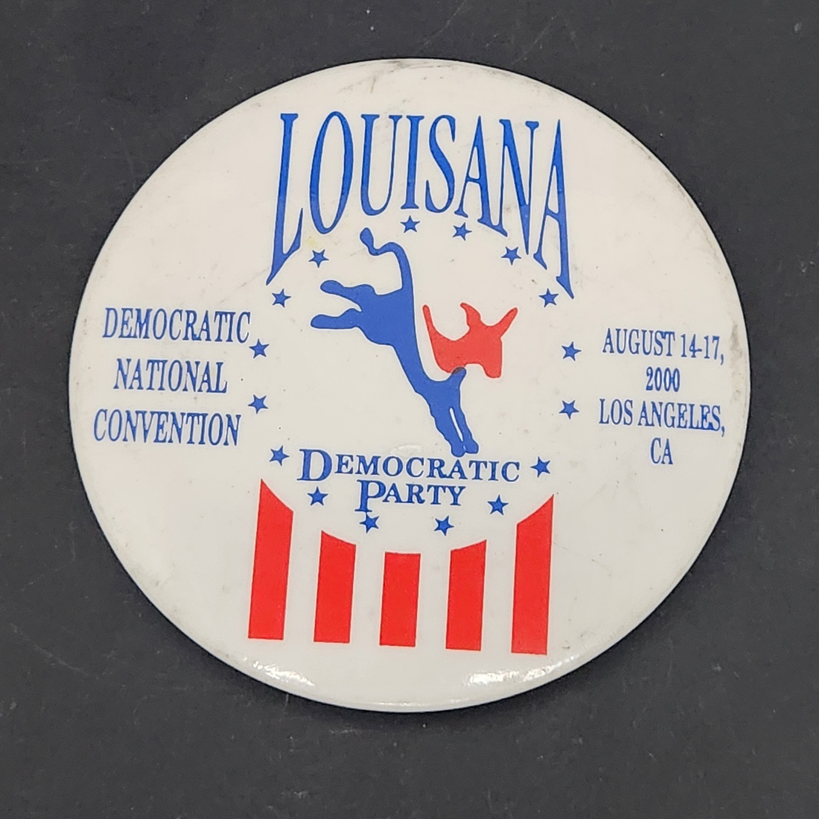 2000 Louisiana “Louisana” Misspell Democratic National Convention L.A. CA Button