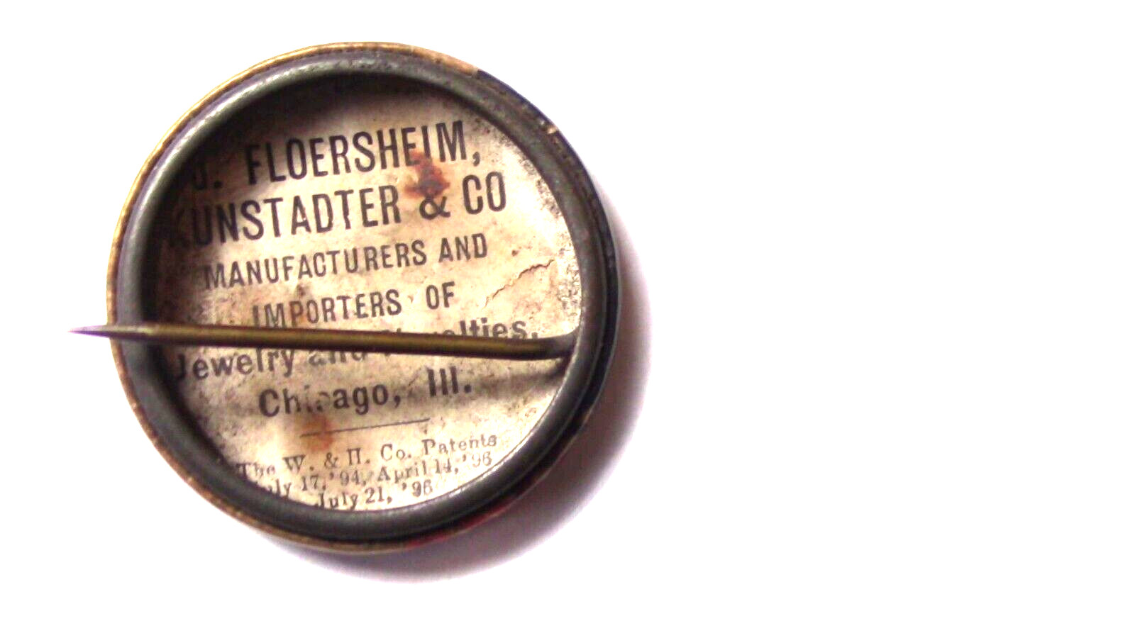 Rare Antique William McKinley Presidential Election Celluloid Button/Pin