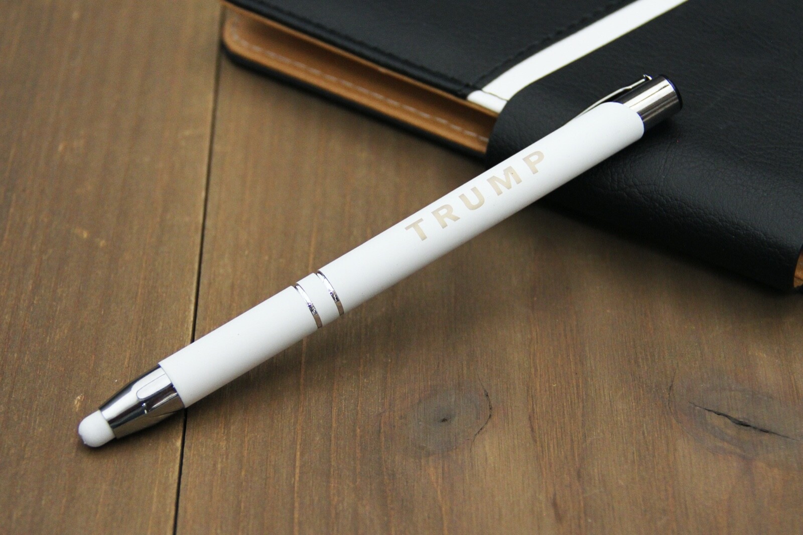 WHITE TRUMP STYLUS PEN PRESIDENT DONALD TRUMP GOLD PRINT GOP REPUBLICAN