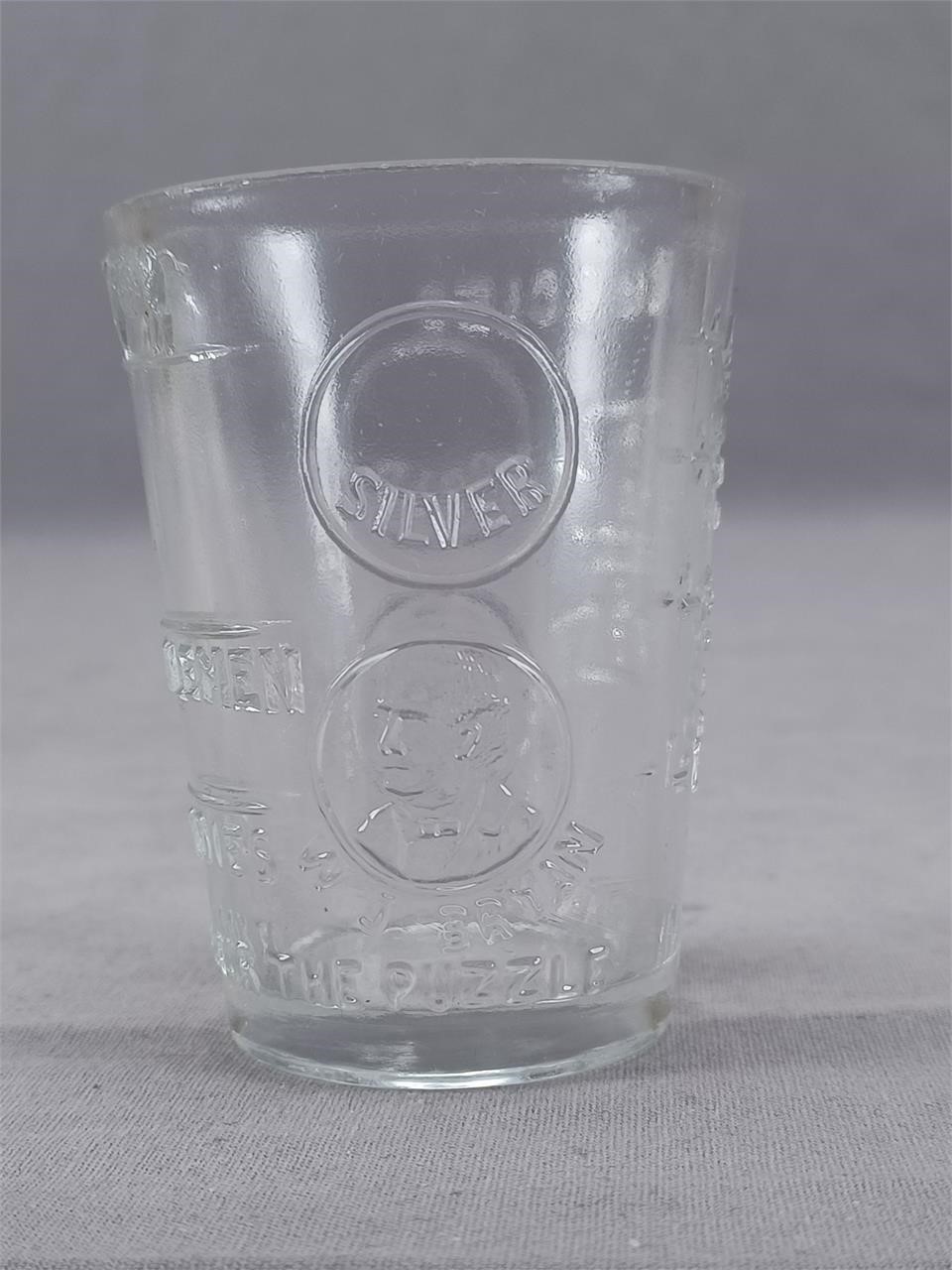 President Mckinley & Bryan Buggies Campaign Dose Glass Circa 1896