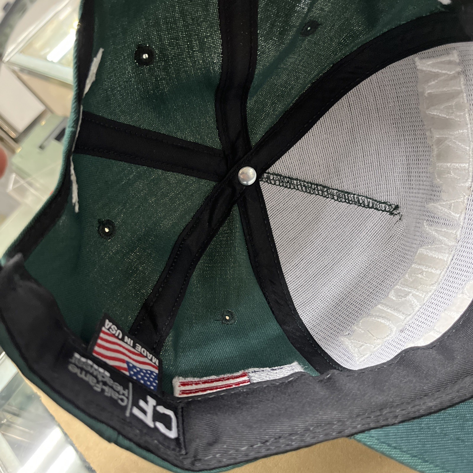 Official Make America Great Again Trump Cali Fame 45-47 Green Snapback Hat Cap