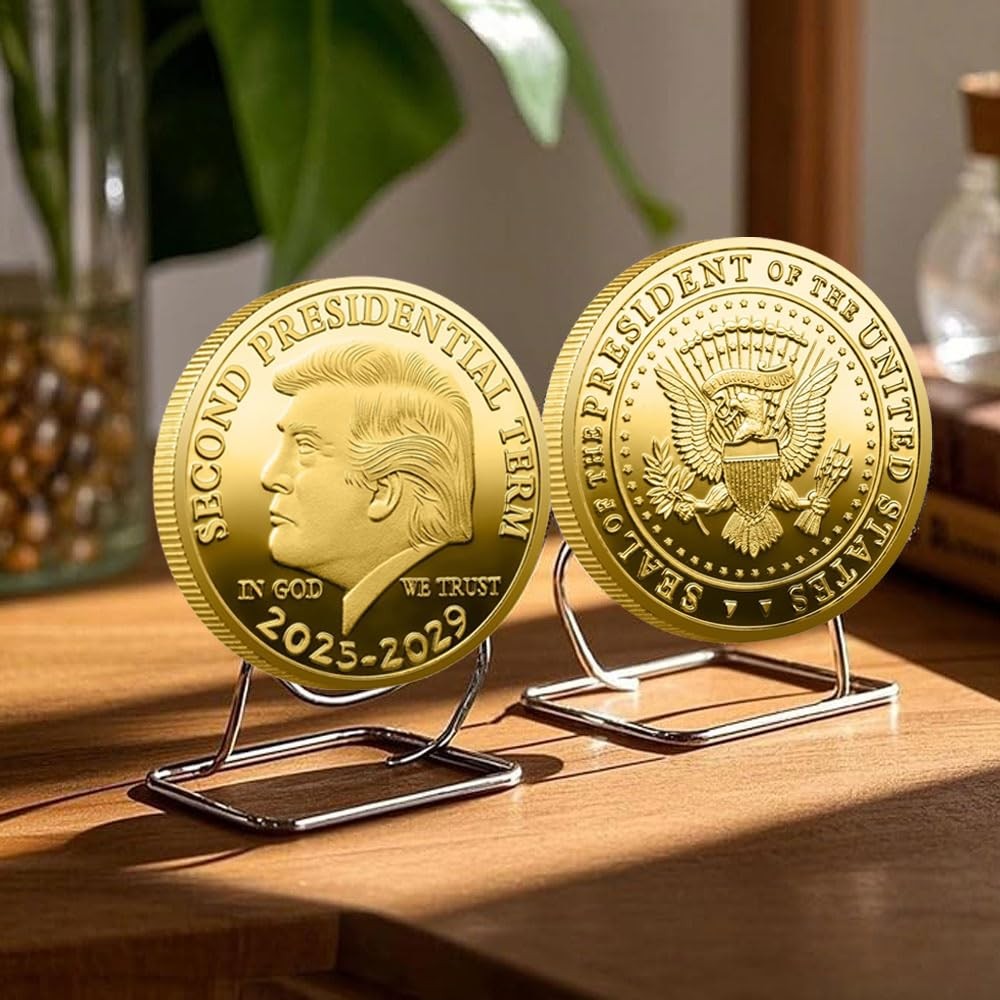 Donald Trump 47th President Coin Second Term 2025-2029 Collectible Gold