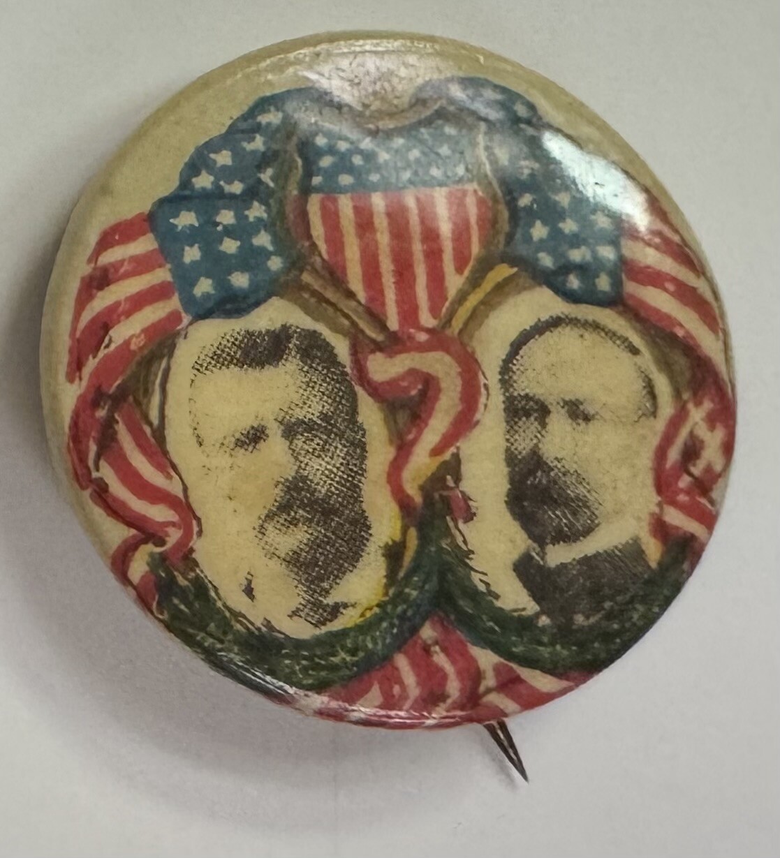 1904 TEDDY ROOSEVELT-FAIRBANKS 7/8″ JUGATE CAMPAIGN BUTTON-GRAPHIC SCARCE & MINT