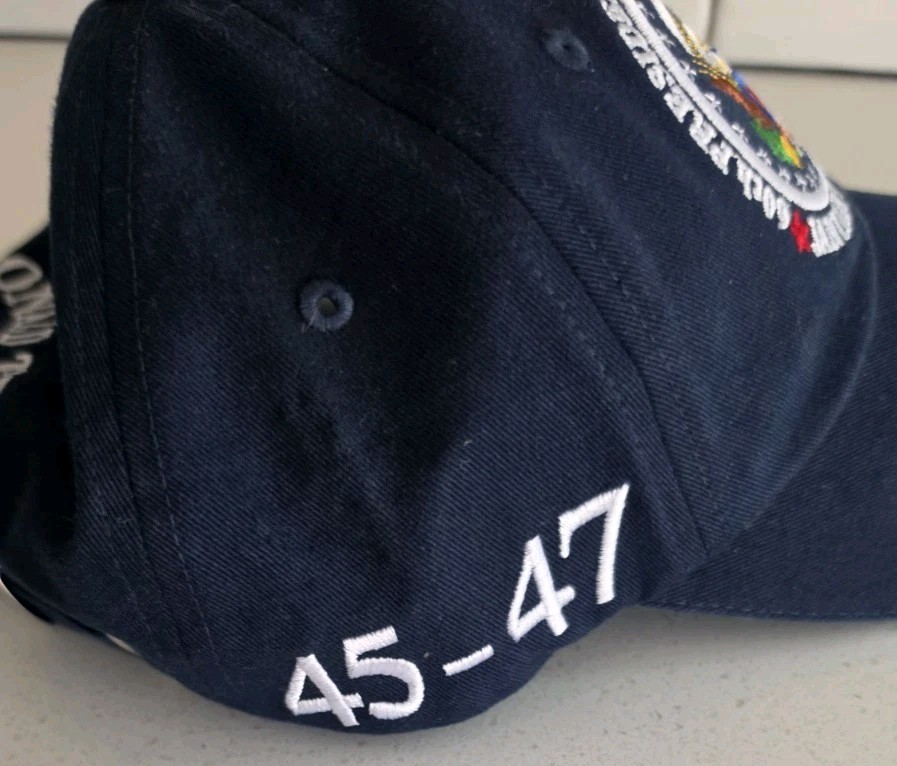 TRUMP Hat Blue Eagle SEAL MAGA Signature Trucker 2025 Inaguration 45 – 47