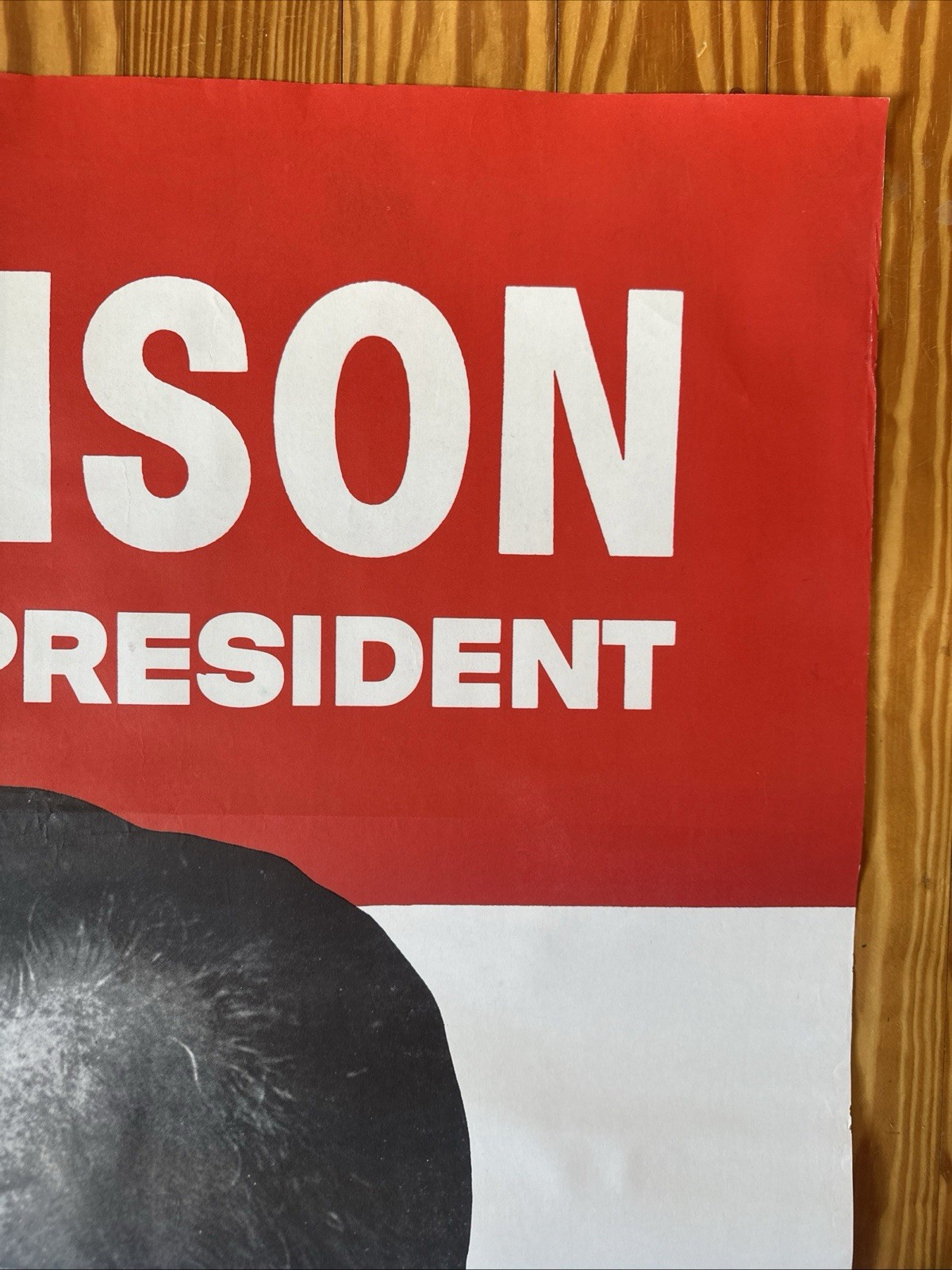 Vintage 1960 Lyndon Johnson Presidential Campaign Poster Large 41” Excellent