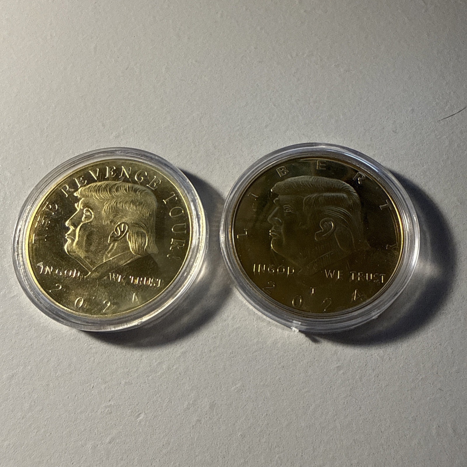 Donald Trump 2024 Gold Plated Collectible Eagle Coin (2 coins)