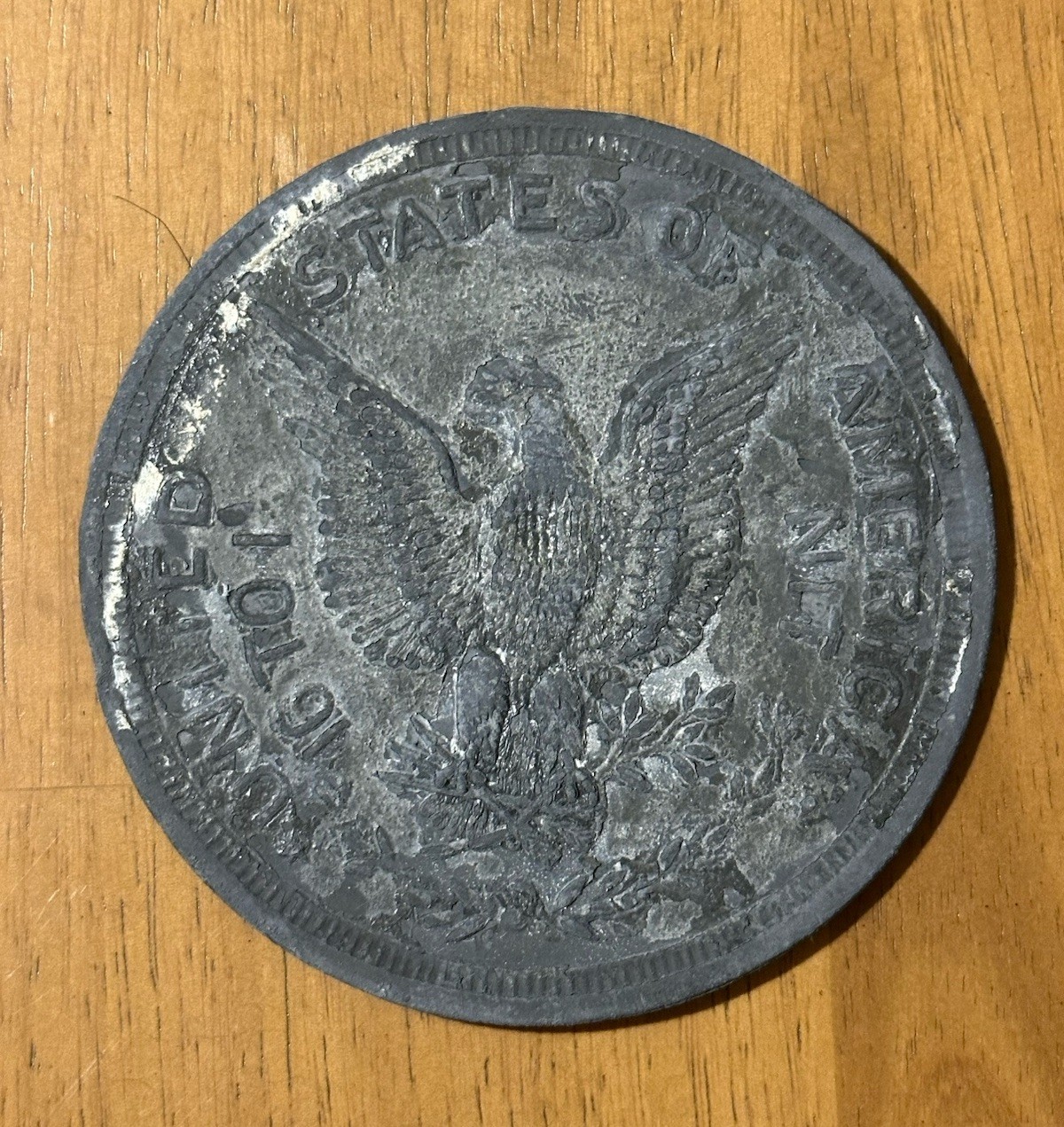 1896 BRYAN MONEY LIBERTY HEAD / 16 TO 1 NIT EAGLE 3.5” Coin